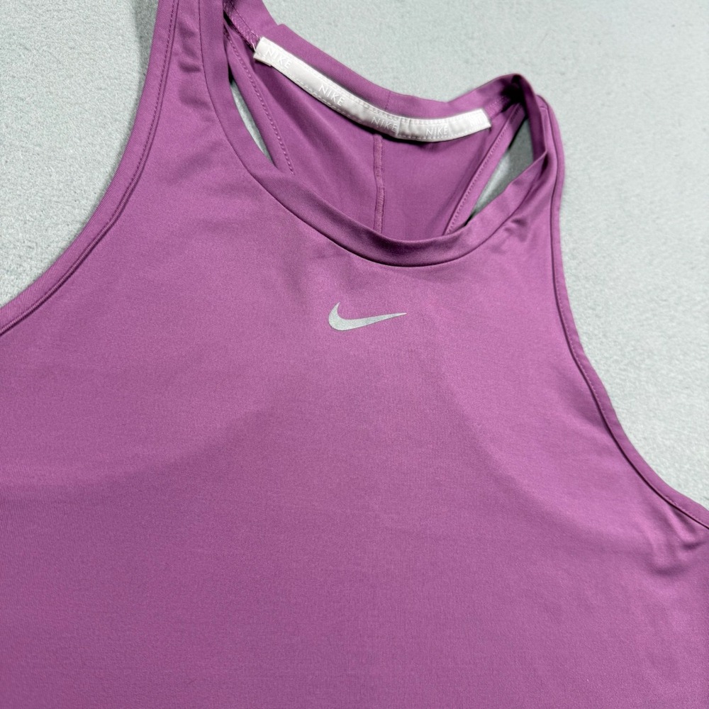 Nike Dri-FIT Slim Fit Racerback Tank Top Purple Womens Small Athletic Workout